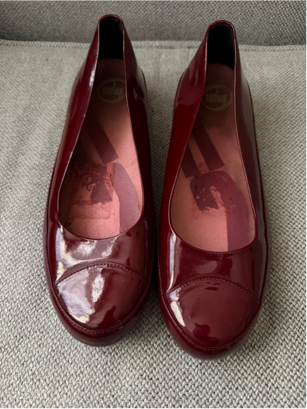 FitFlop Due Ted Patent Leather Ballerina Shoes EU 43/11.5